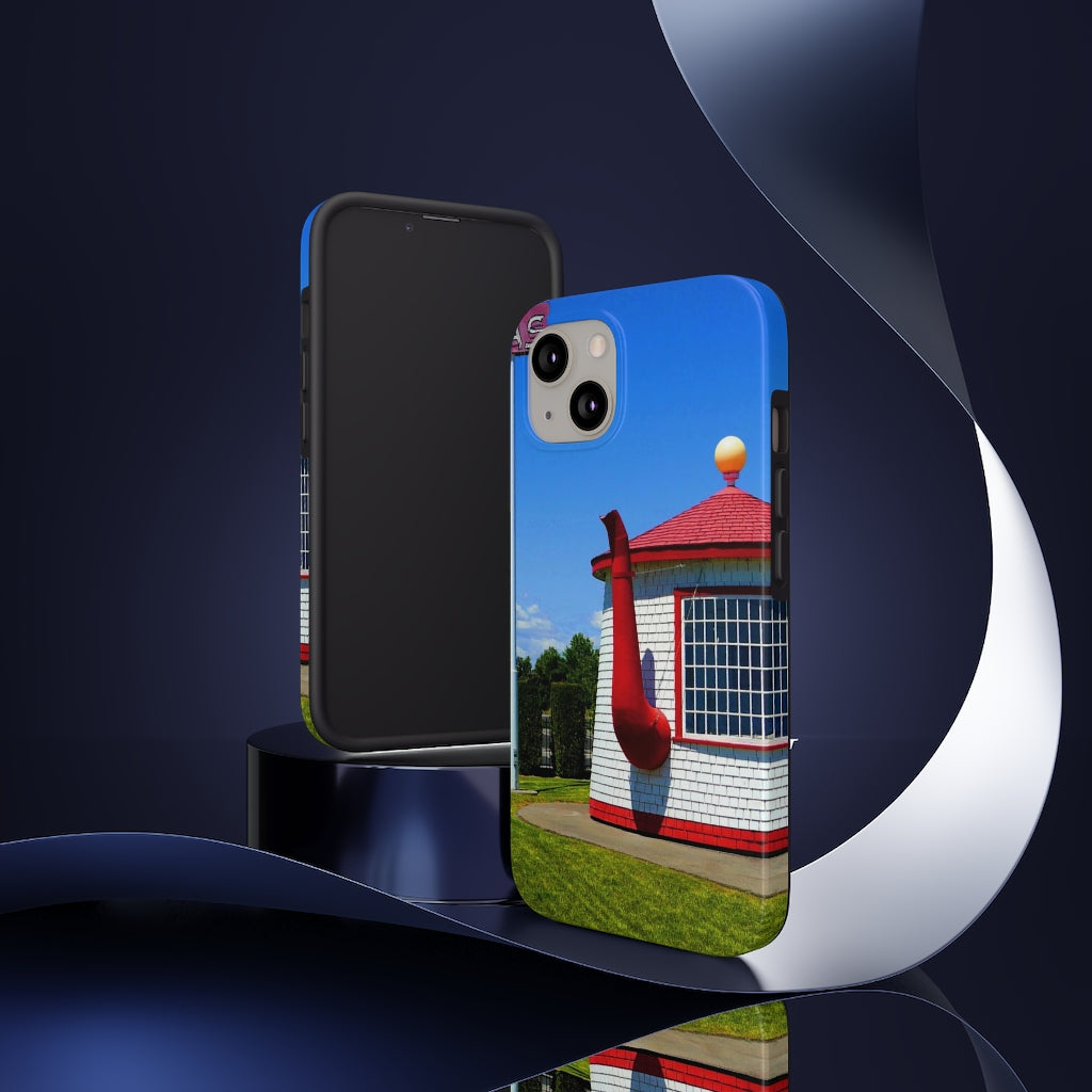 "Historic Teapot Dome Service Station" - iPhone Tough Case - Fry1Productions