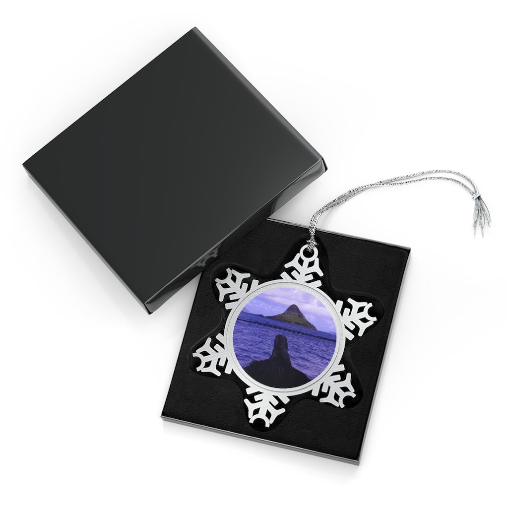 Wade To Chinaman's Hat - Pewter Snowflake Ornament - Fry1Productions