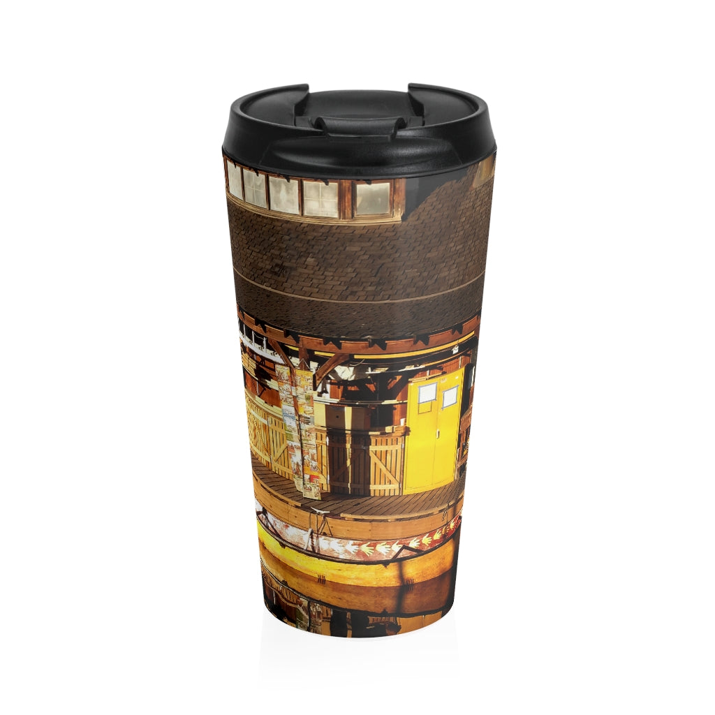 "Q'il'bid Awe" - Stainless Steel Travel Mug 15 oz - Fry1Productions