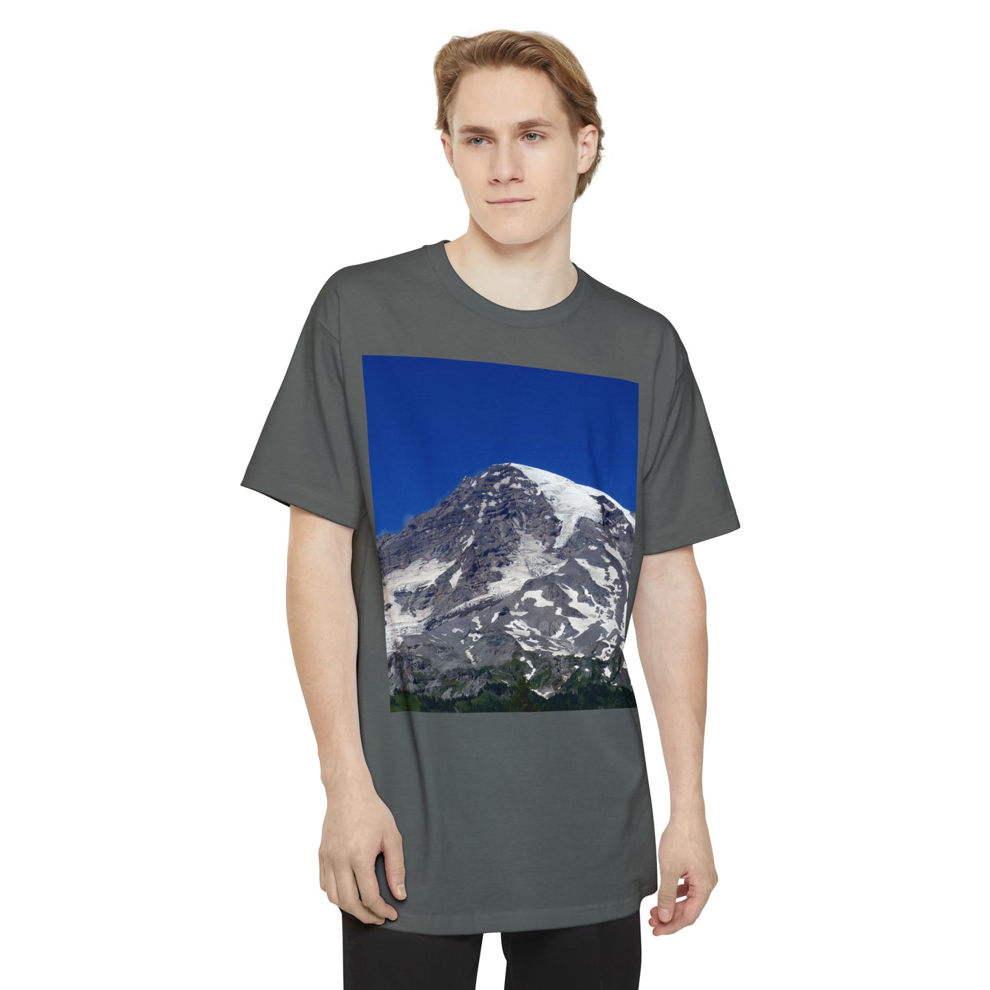 Majestic Mt. Rainier - Unisex Tall Beefy T-Shirt - Fry1Productions