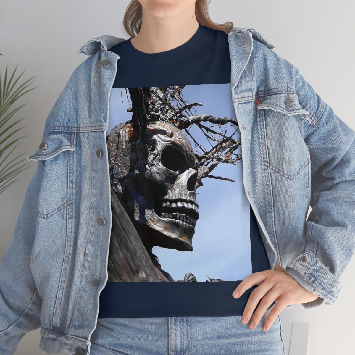 Skull Warrior (Closeup) - Unisex Heavy Cotton Tee - Fry1Productions
