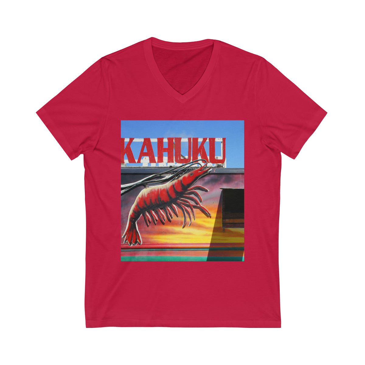 Kahuku Kai - Unisex Jersey Short Sleeve V-Neck Tee - Fry1Productions