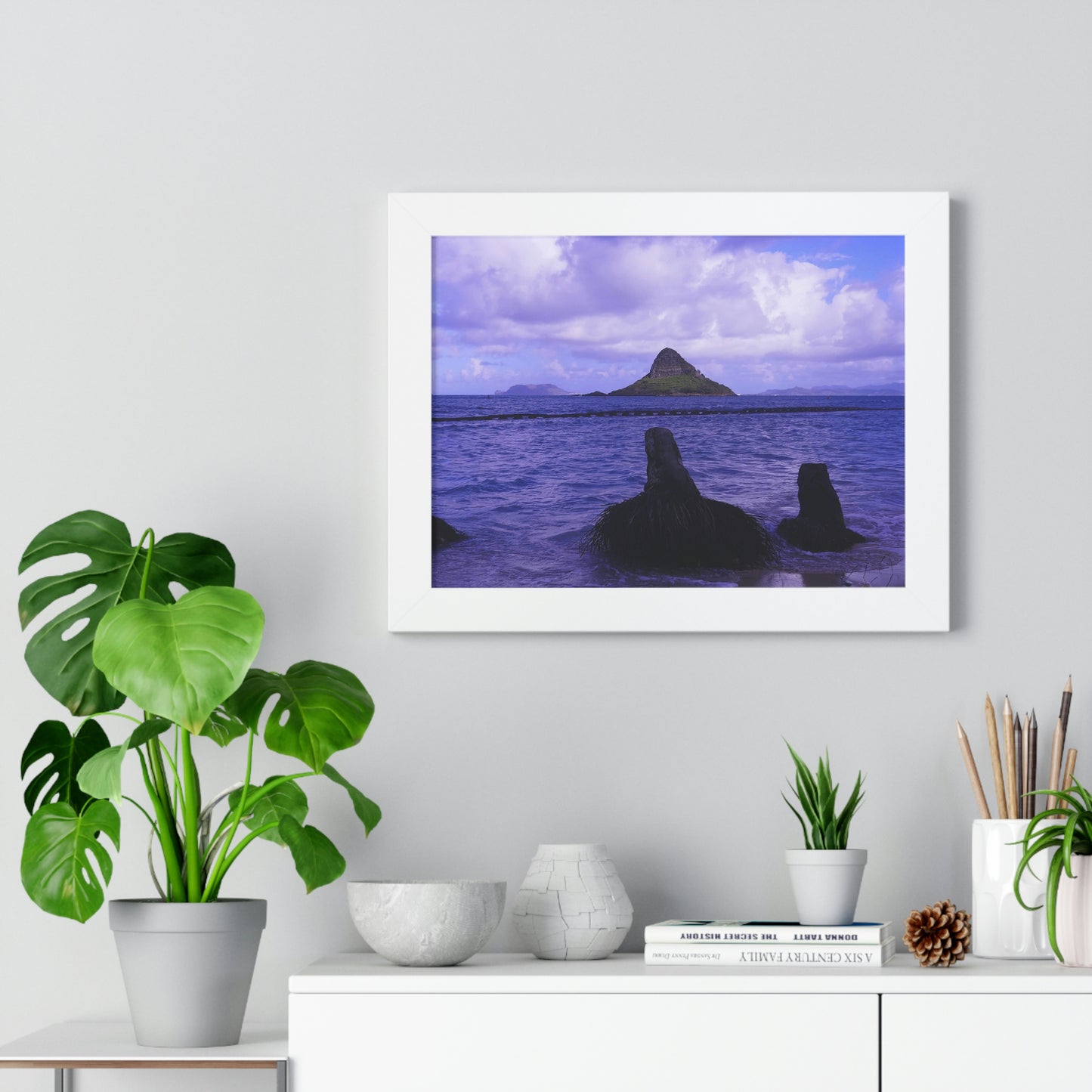 Wade To Chinaman's Hat - Framed Horizontal Poster - Fry1Productions