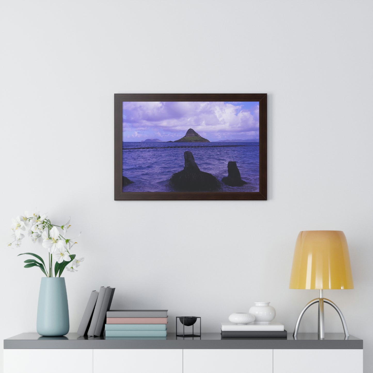 Wade To Chinaman's Hat - Framed Horizontal Poster - Fry1Productions