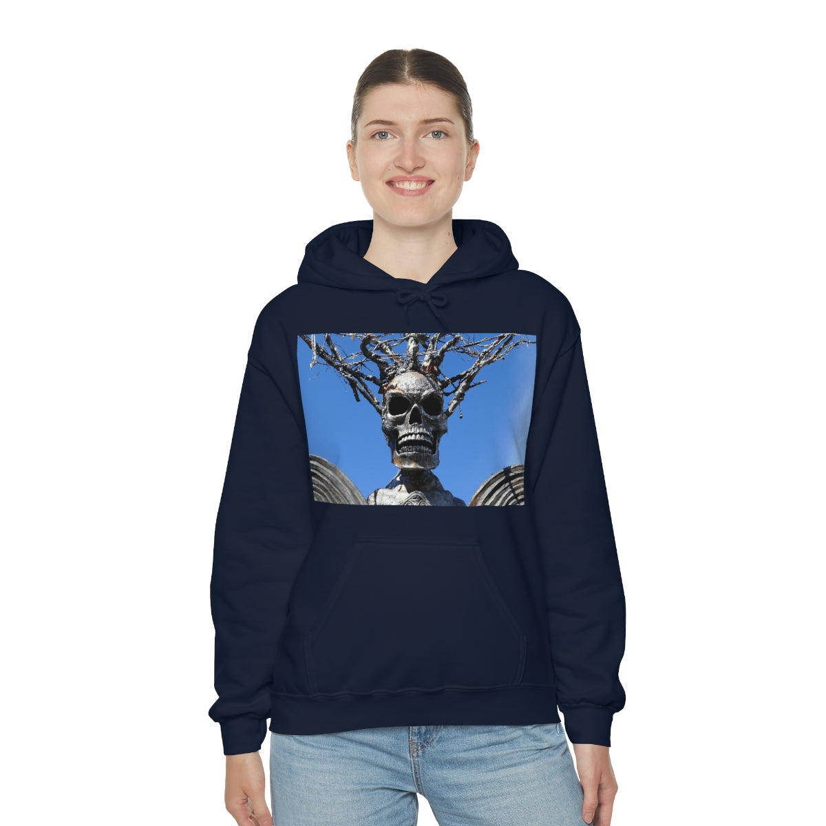 Skull Warrior Stare - Unisex Heavy Blend Hooded Sweatshirt - Fry1Productions