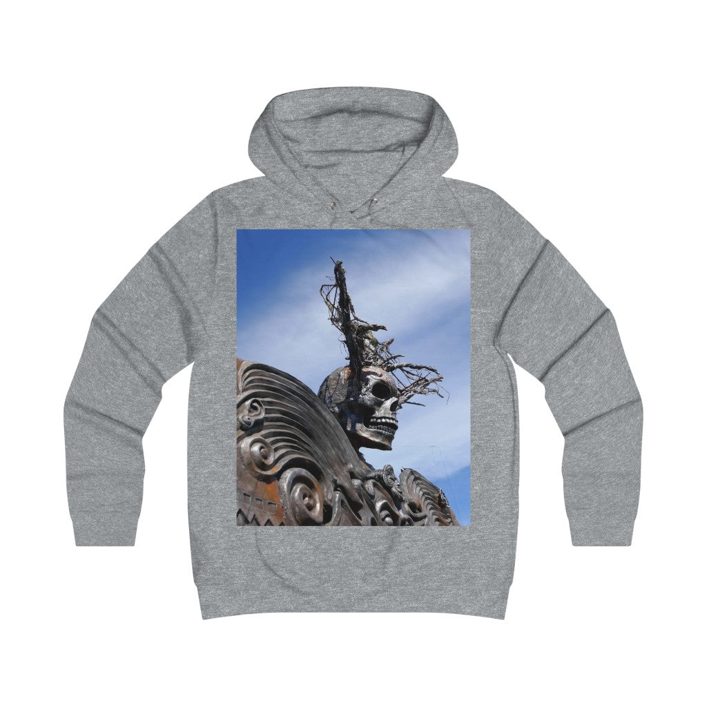 "Skull Warrior" - Girlie College Hoodie - Fry1Productions