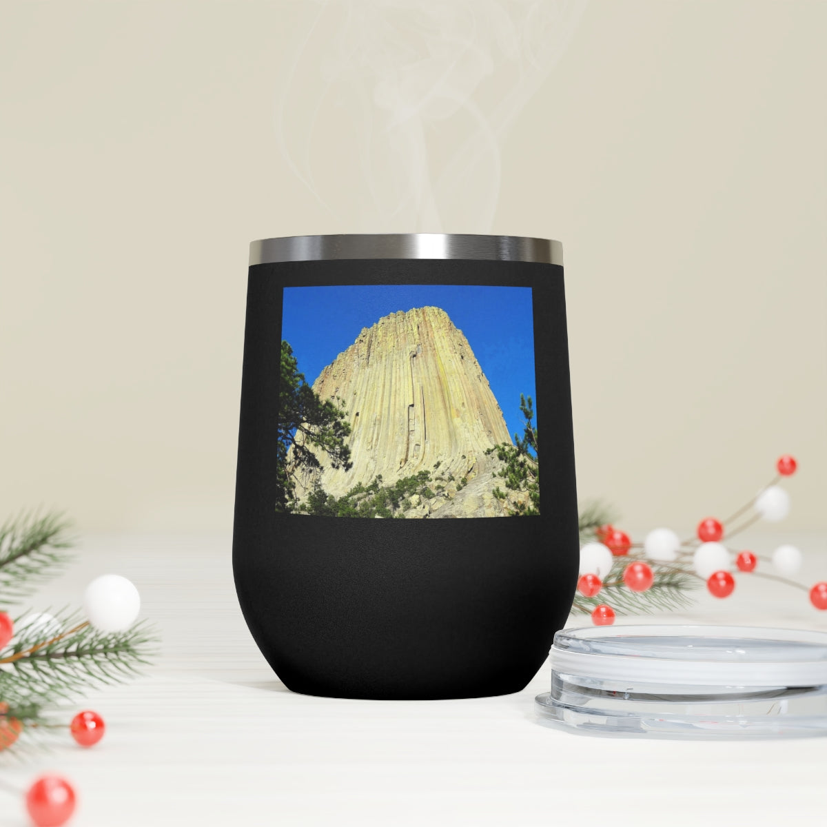 Reaching Heaven - 12 oz Insulated Wine Tumbler - Fry1Productions