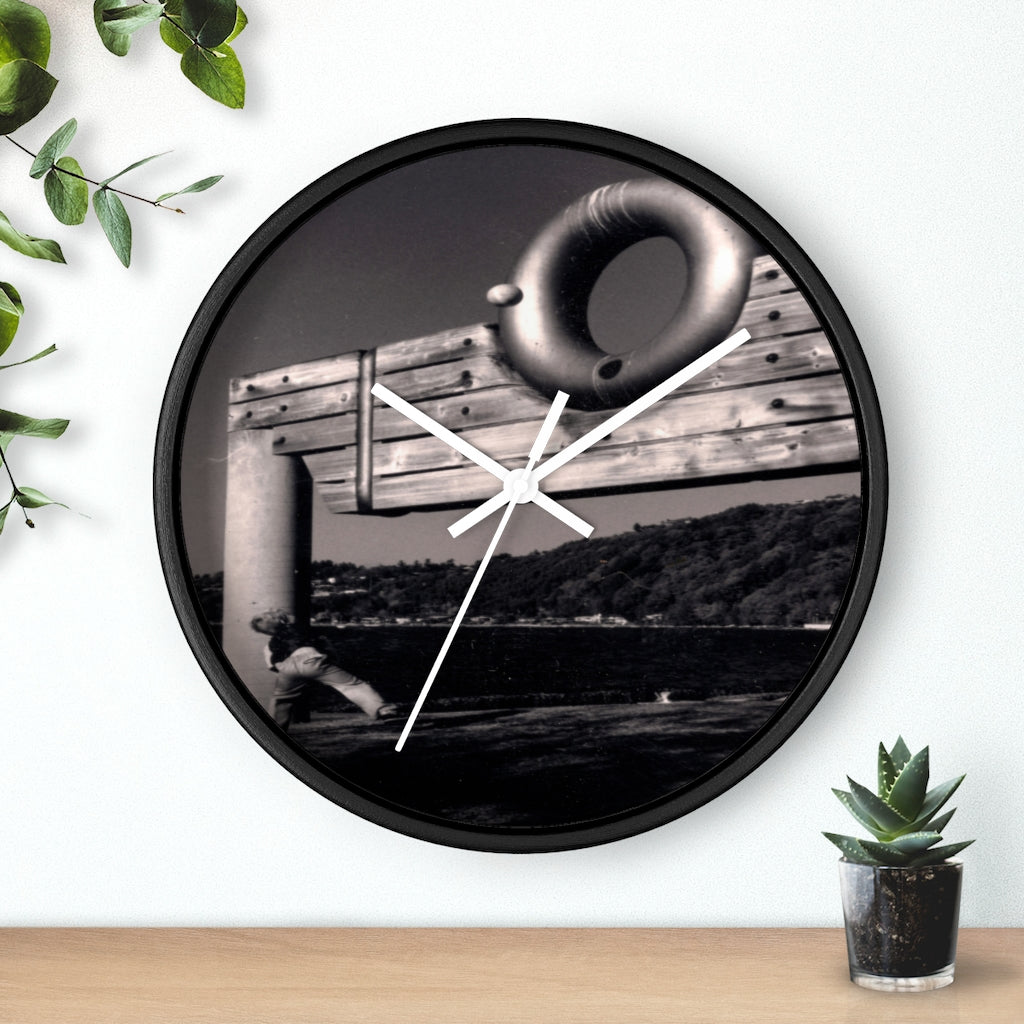 "Great Throw" - 10" Wooden Frame Wall Clock - Fry1Productions