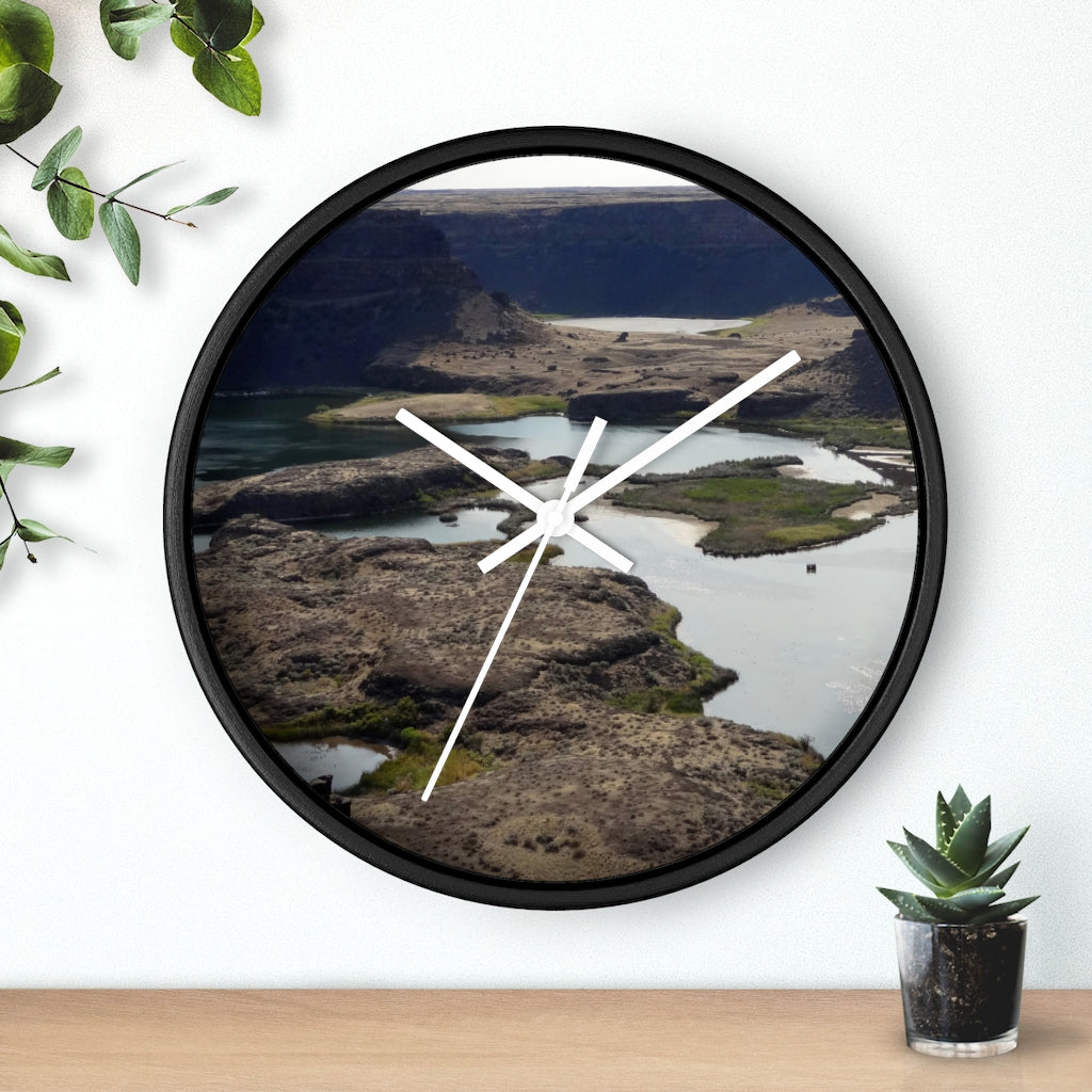 "Reminisce of Ancient Thunder" - 10" Wooden Frame Wall Clock - Fry1Productions