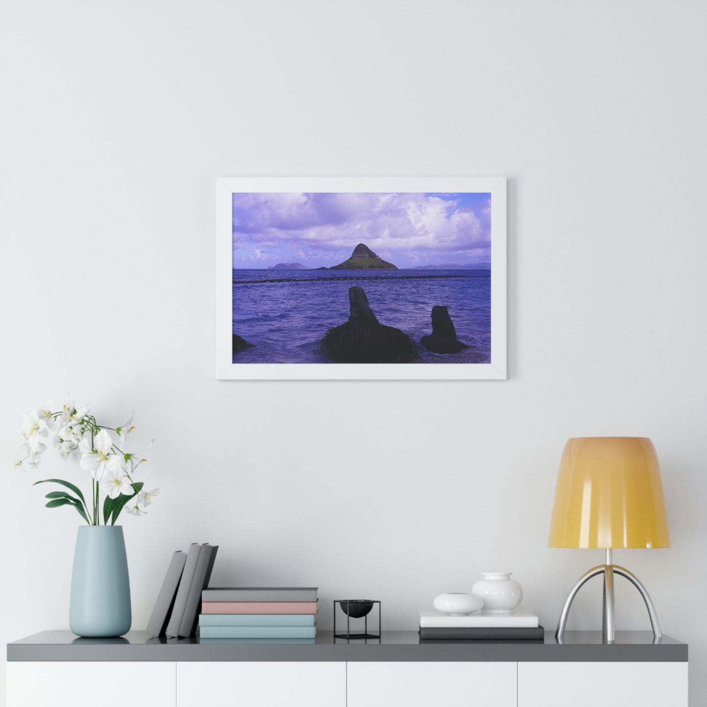 Wade To Chinaman's Hat - Framed Horizontal Poster - Fry1Productions