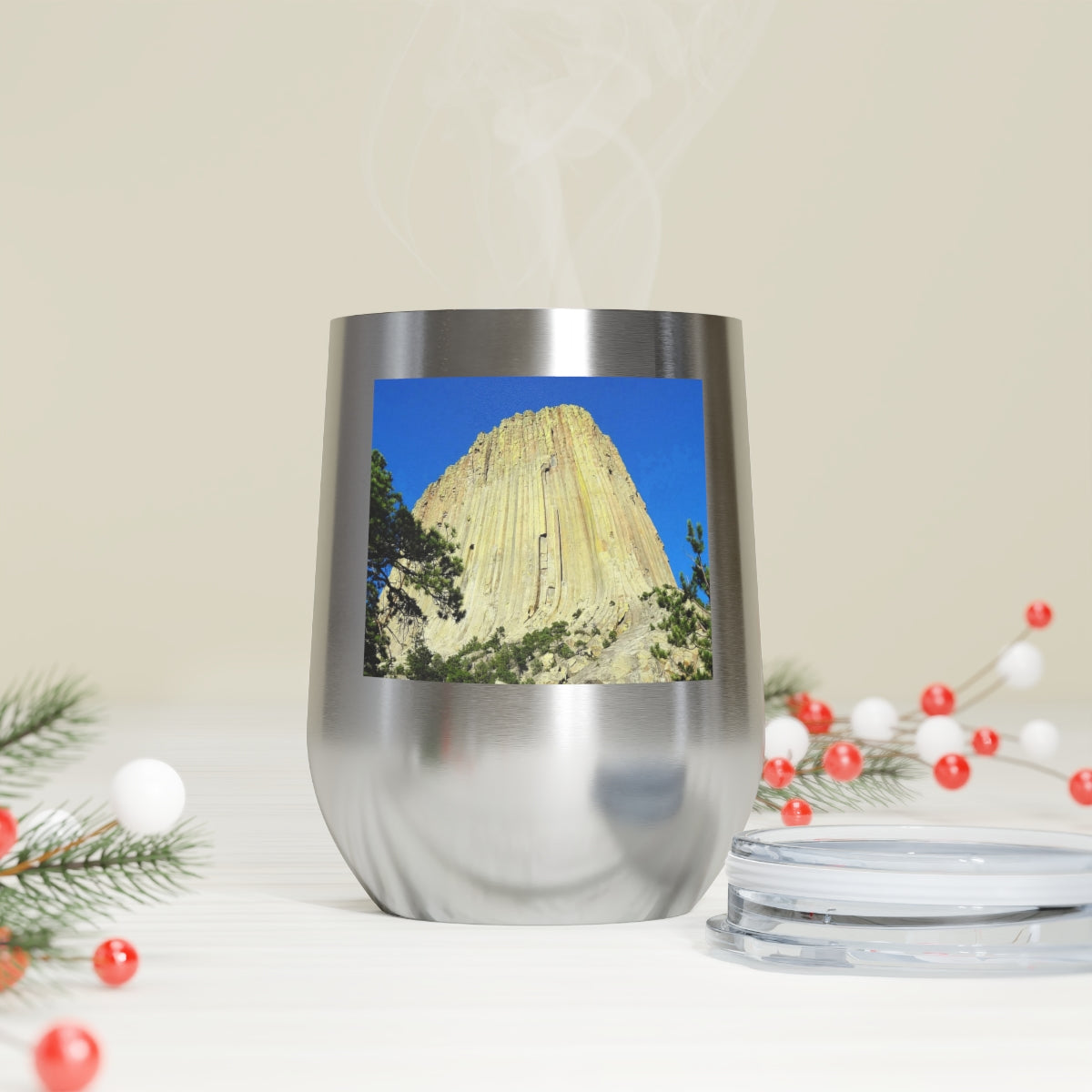 Reaching Heaven - 12 oz Insulated Wine Tumbler - Fry1Productions