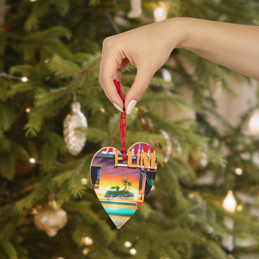 Island Love - Wooden Christmas Ornaments - Fry1Productions