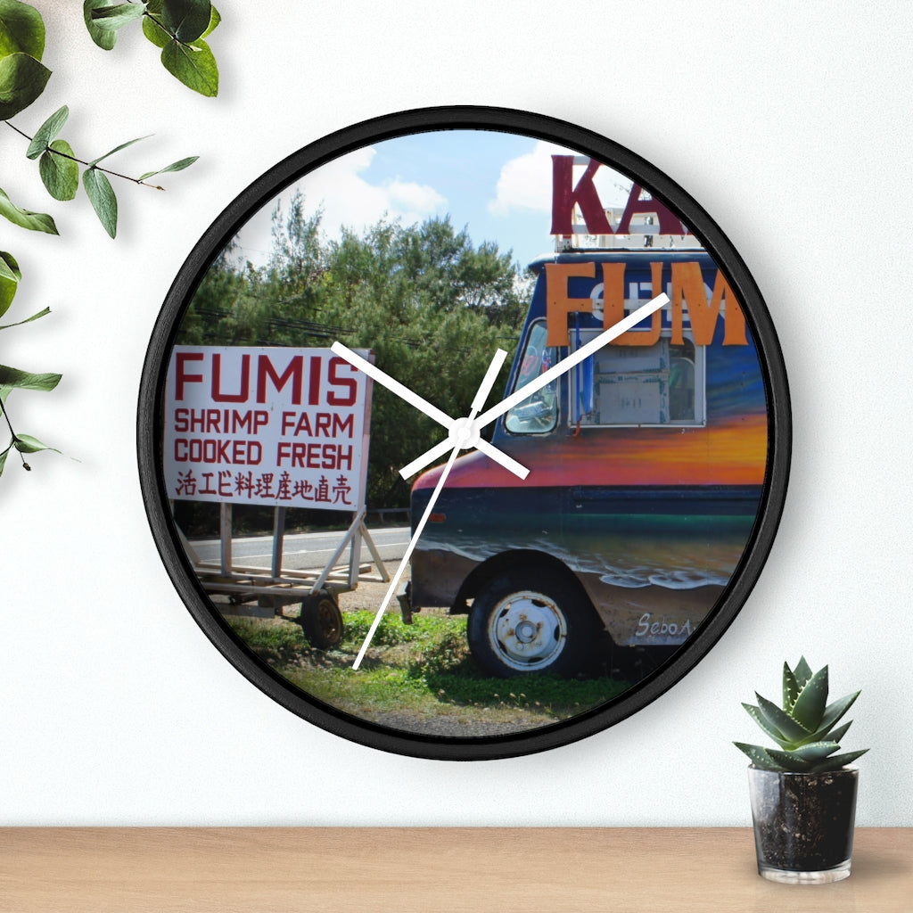 Aloha Keanu - 10" Wooden Frame Wall Clock - Fry1Productions