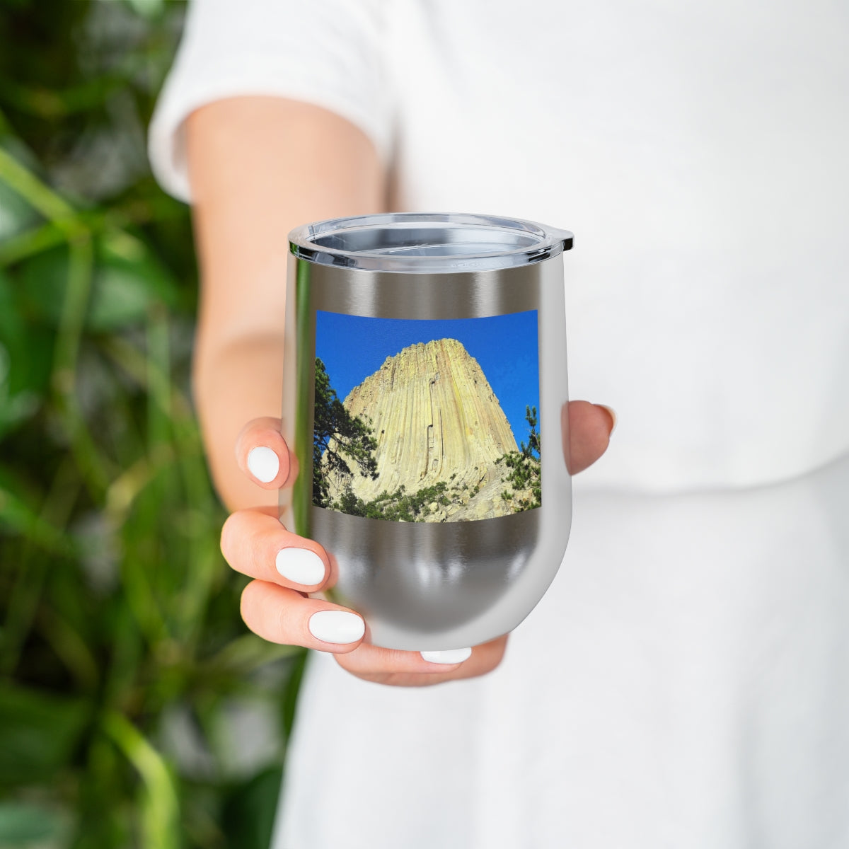 Reaching Heaven - 12 oz Insulated Wine Tumbler - Fry1Productions