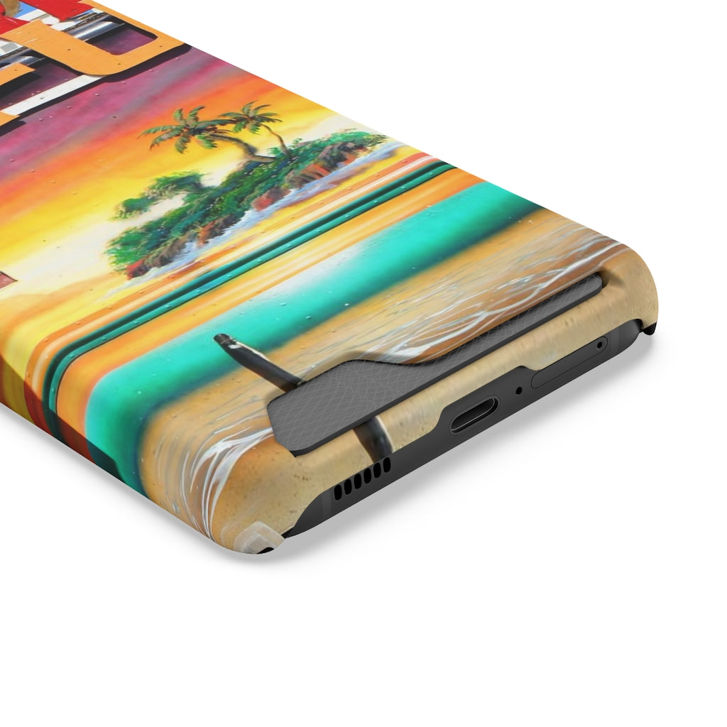 "Island Love" - Galaxy S22 S21 & iPhone 13 Case With Card Holder - Fry1Productions
