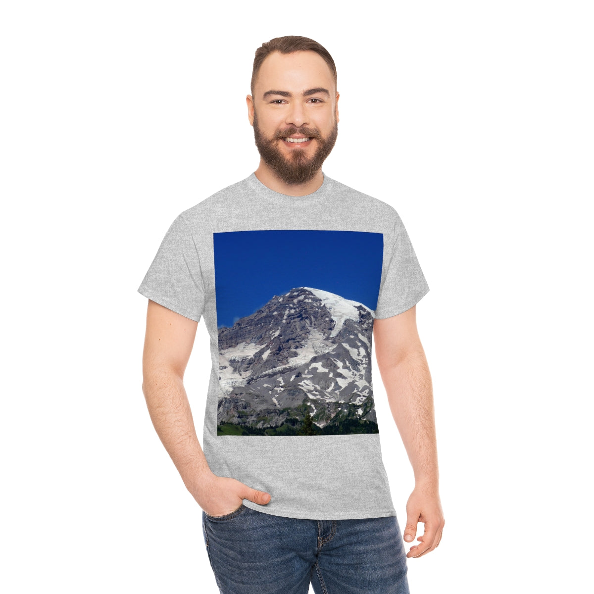 Majestic Mt. Rainier - Unisex Heavy Cotton Tee - Fry1Productions