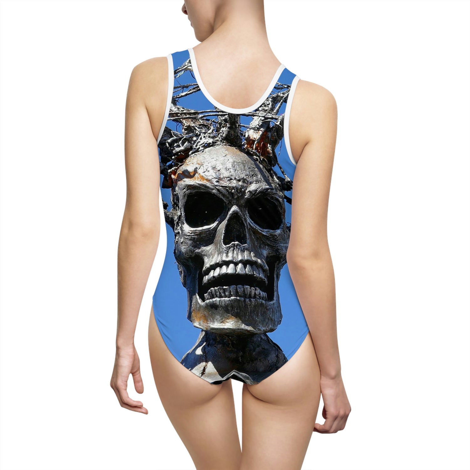 Skull Warrior Stare - Women's Classic One-Piece Swimsuit - Fry1Productions
