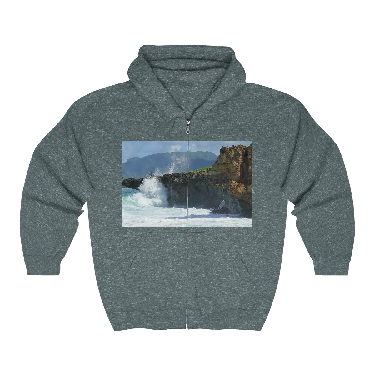 Rockin Surfer's Rope - Unisex Heavy Blend Full Zip Hooded Sweatshirt - Fry1Productions