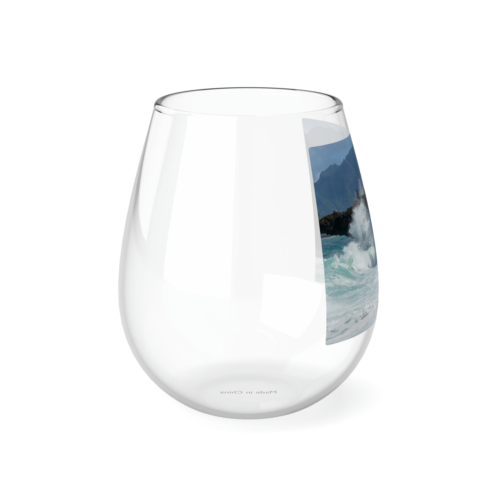 Rockin Surfer's Rope - Stemless Wine Glass, 11.75 oz - Fry1Productions