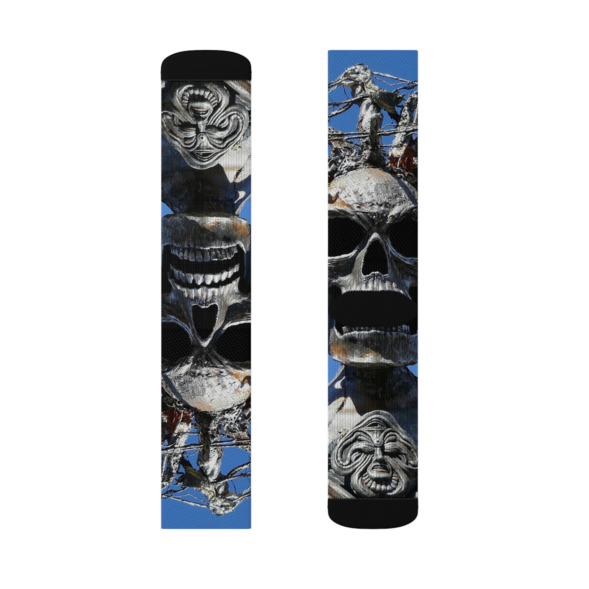 Skull Warrior Stare - All-Over Print Socks - Fry1Productions