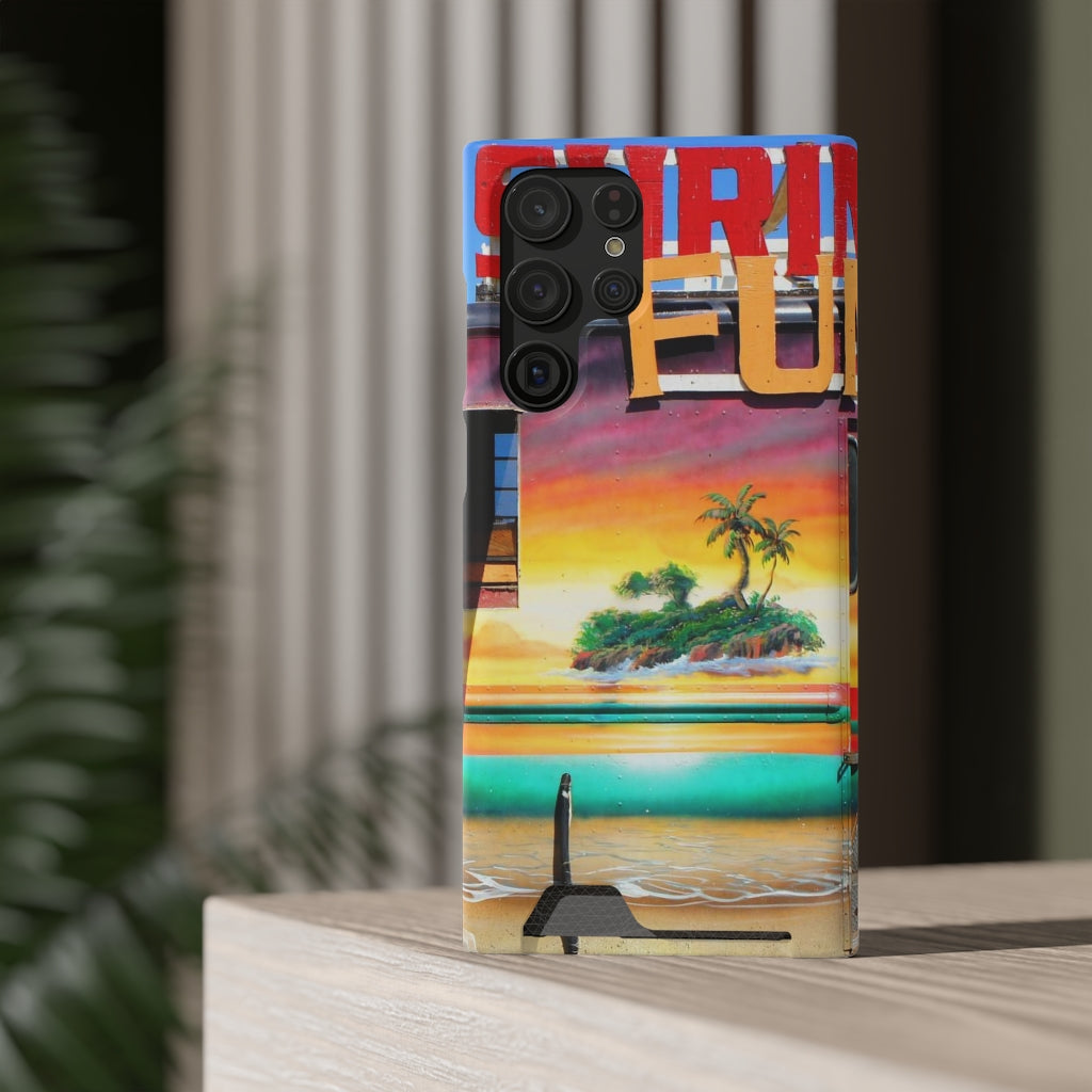 "Island Love" - Galaxy S22 S21 & iPhone 13 Case With Card Holder - Fry1Productions