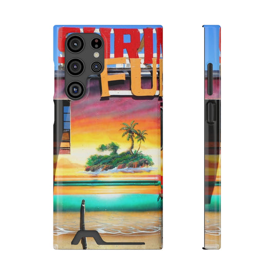 "Island Love" - Galaxy S22 S21 & iPhone 13 Case With Card Holder - Fry1Productions