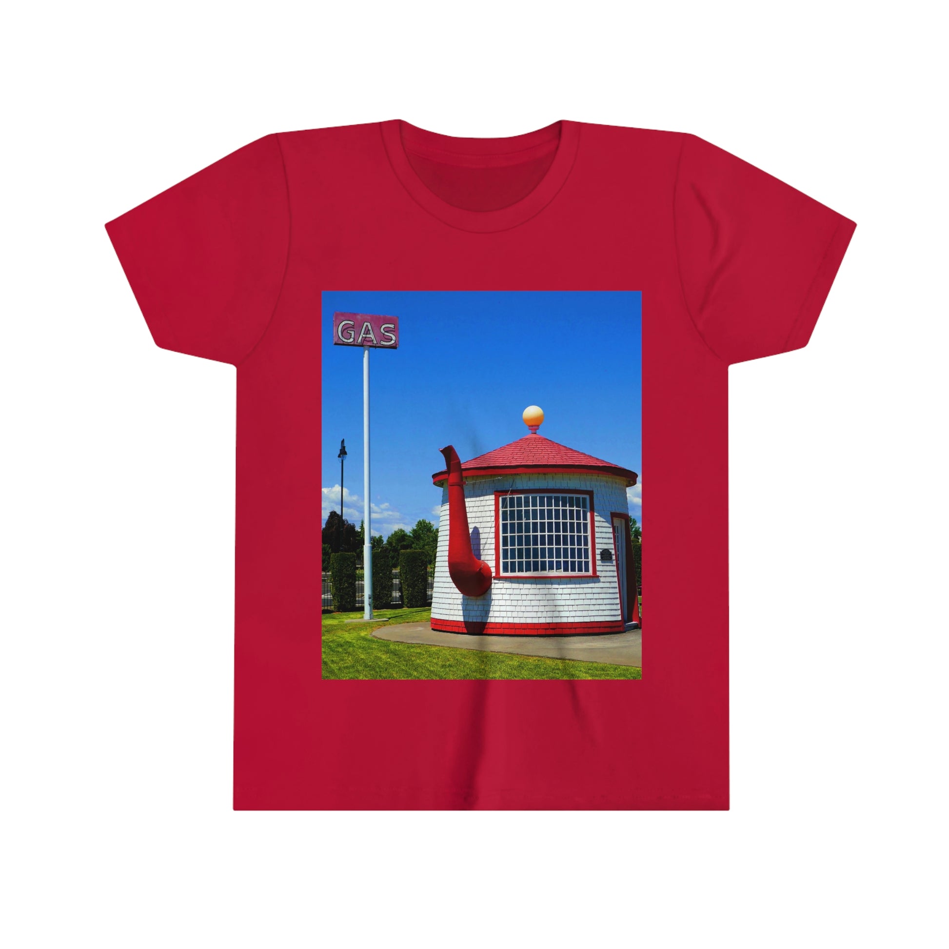 Historic Teapot Dome Service Station - Youth Short Sleeve Tee - Fry1Productions