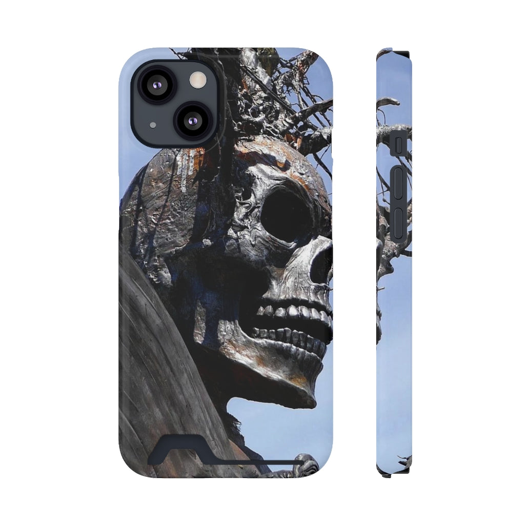 "Skull Warrior" - Galaxy S22 S21 & iPhone 13 Case With Card Holder - Fry1Productions