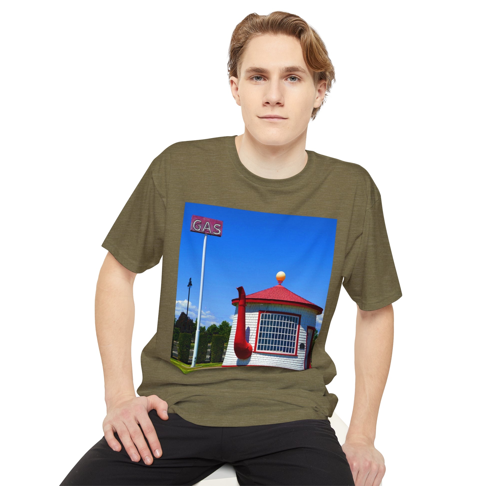 Historic Teapot Dome Service Station - Unisex Long Body Urban T-Shirt - Fry1Productions