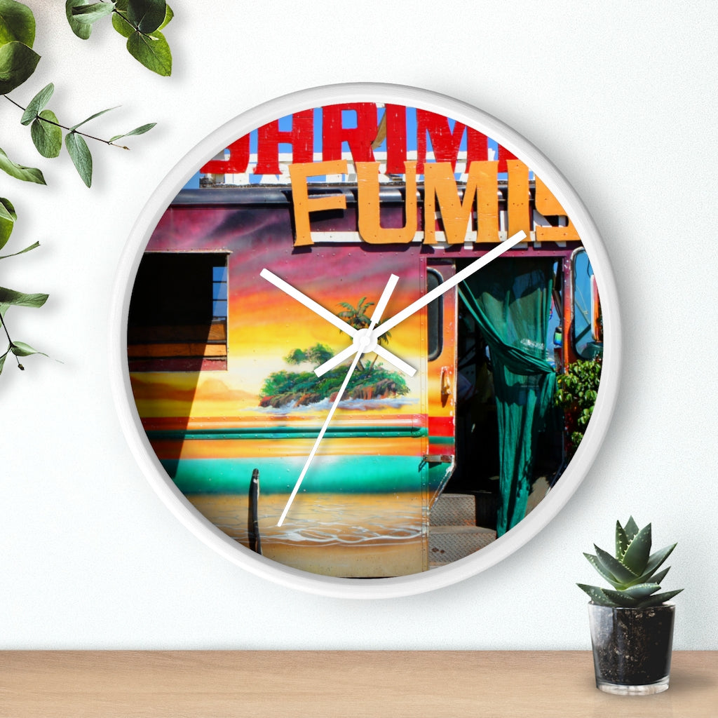 "Island Love" - 10" Wooden Frame Wall Clock - Fry1Productions