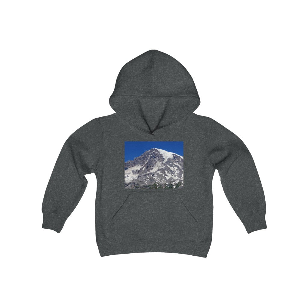 "Majestic Mt. Rainier" - Youth Heavy Blend Hooded Sweatshirt - Fry1Productions