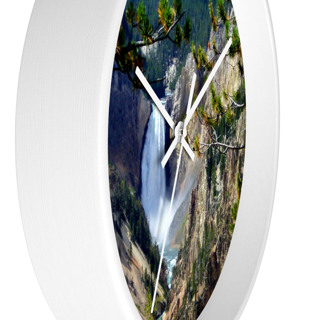 "Yellowstone's Splendor" - 10" Wooden Frame Wall Clock - Fry1Productions