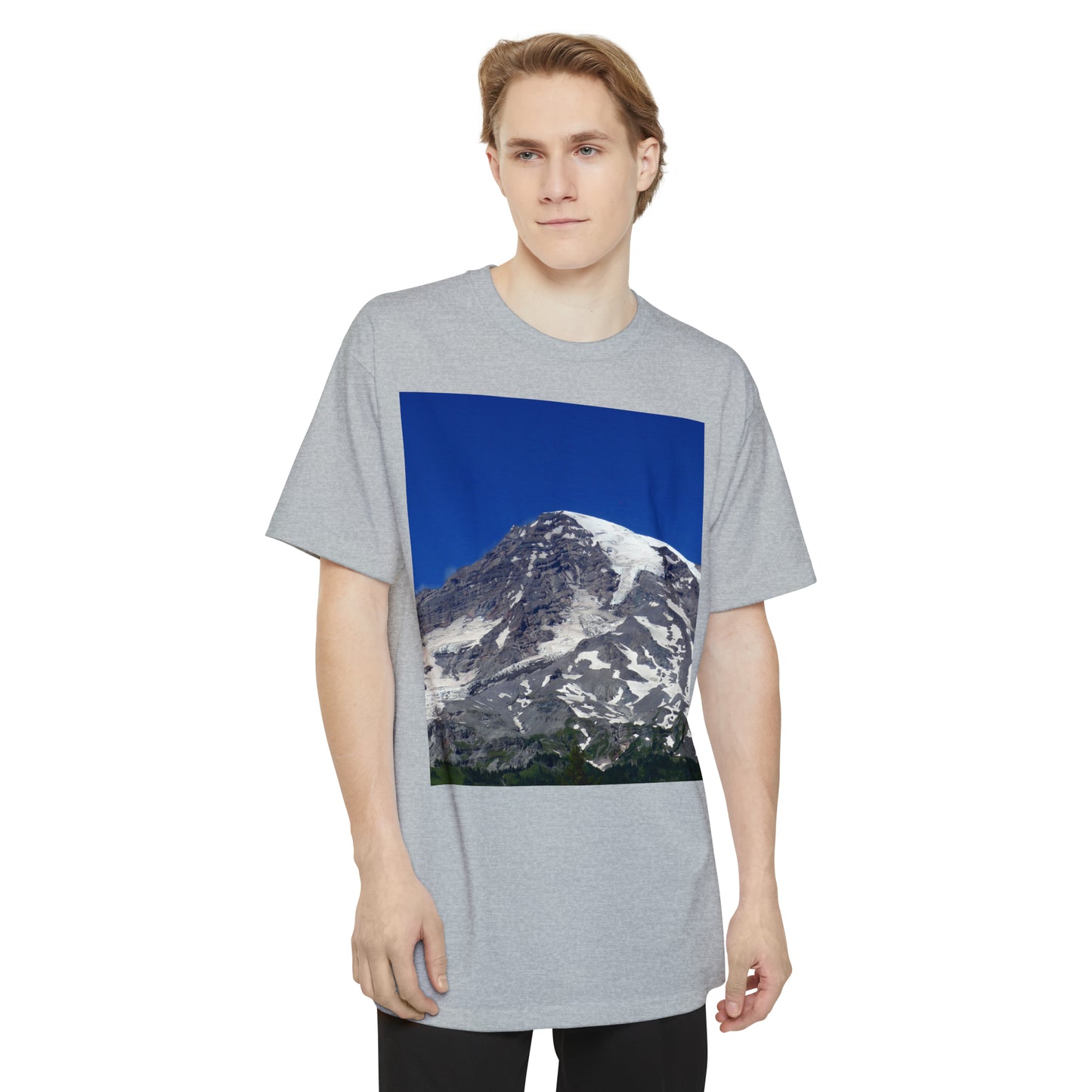 Majestic Mt. Rainier - Unisex Tall Beefy T-Shirt - Fry1Productions