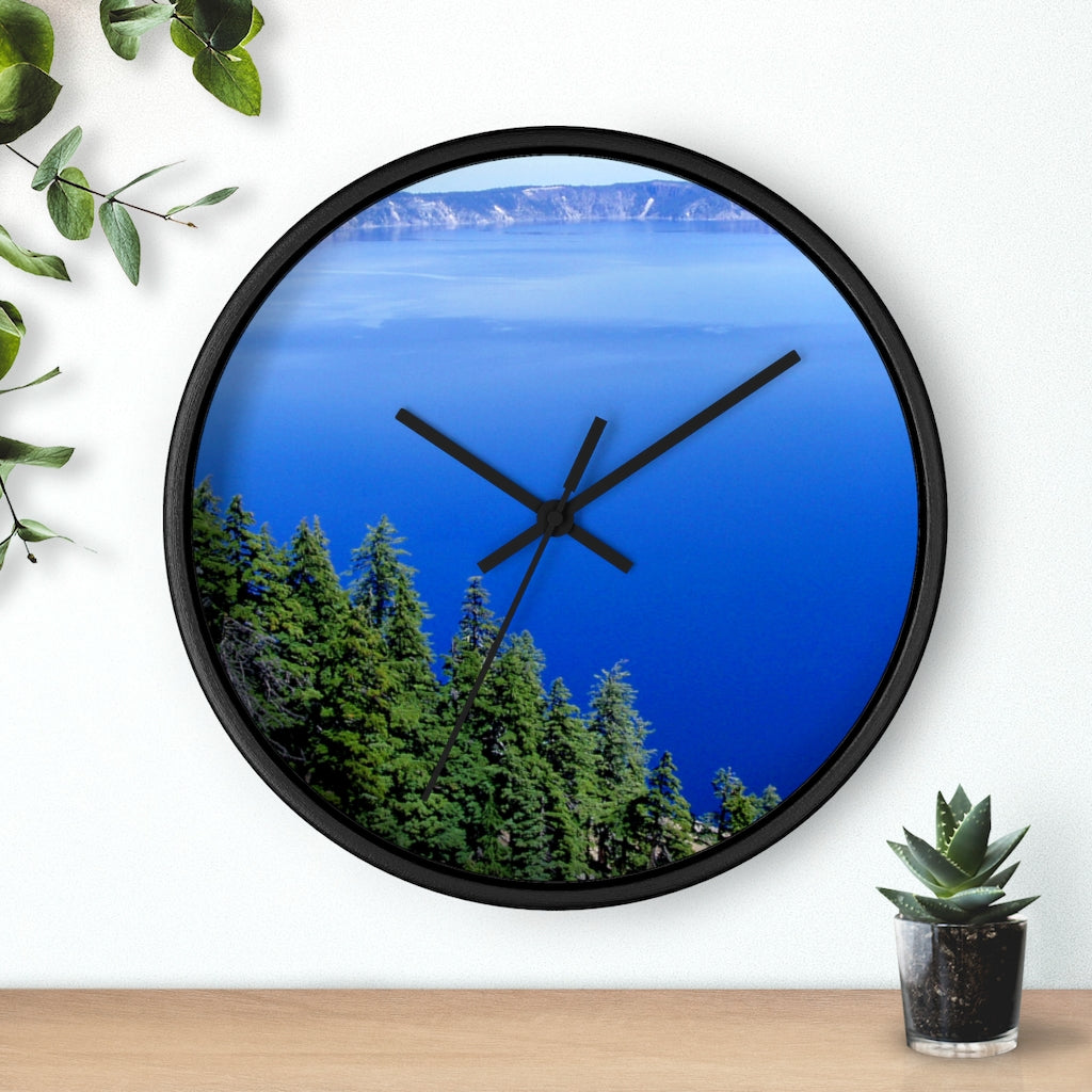 "Deep Blue" - 10" Wooden Frame Wall Clock - Fry1Productions