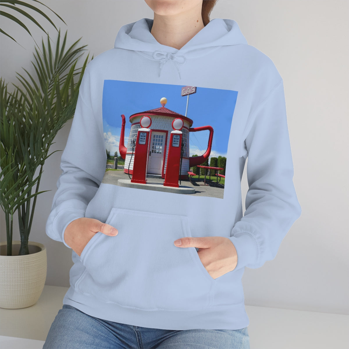 Awesome Teapot Dome Service Station - Unisex Heavy Blend Hooded Sweatshirt - Fry1Productions