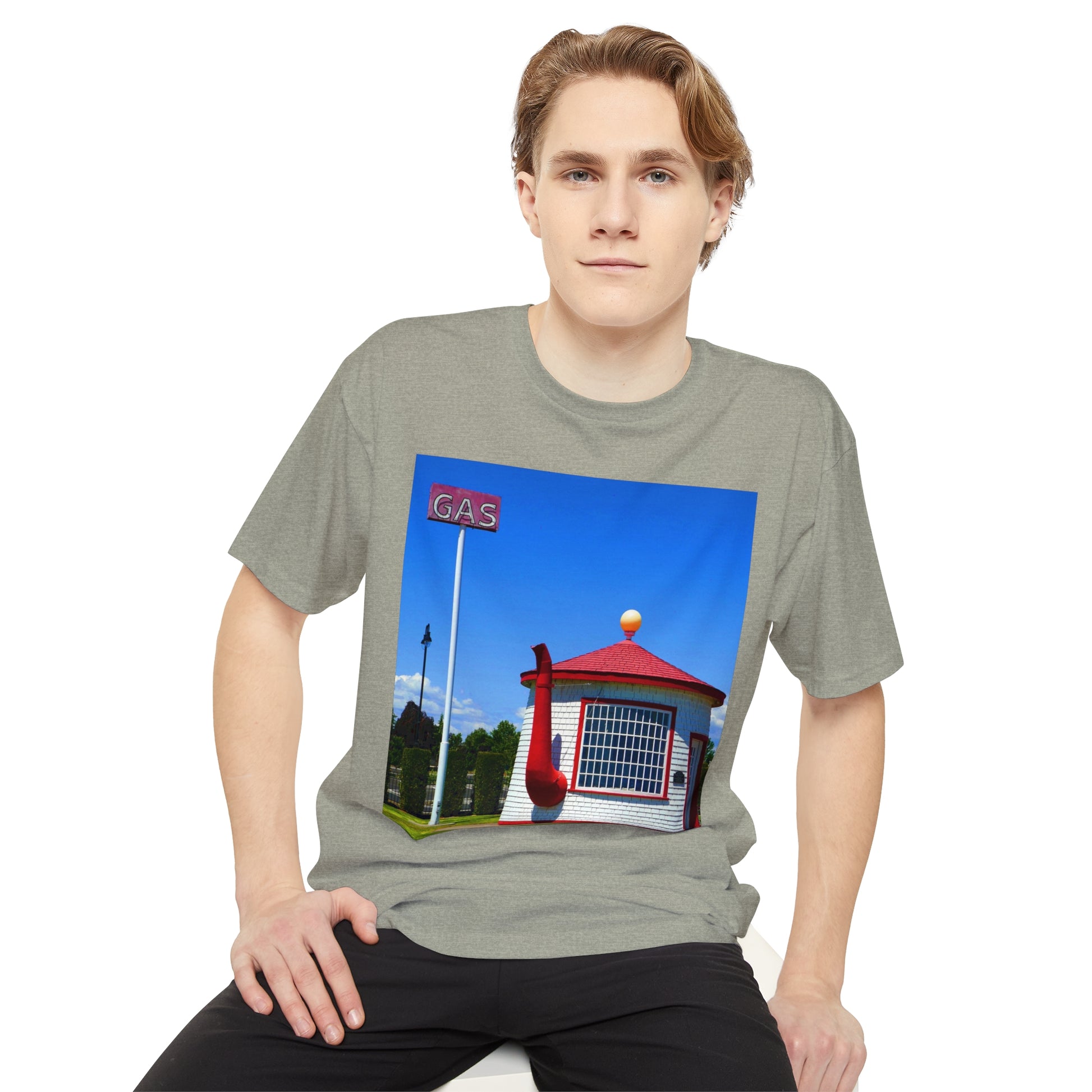 Historic Teapot Dome Service Station - Unisex Long Body Urban T-Shirt - Fry1Productions