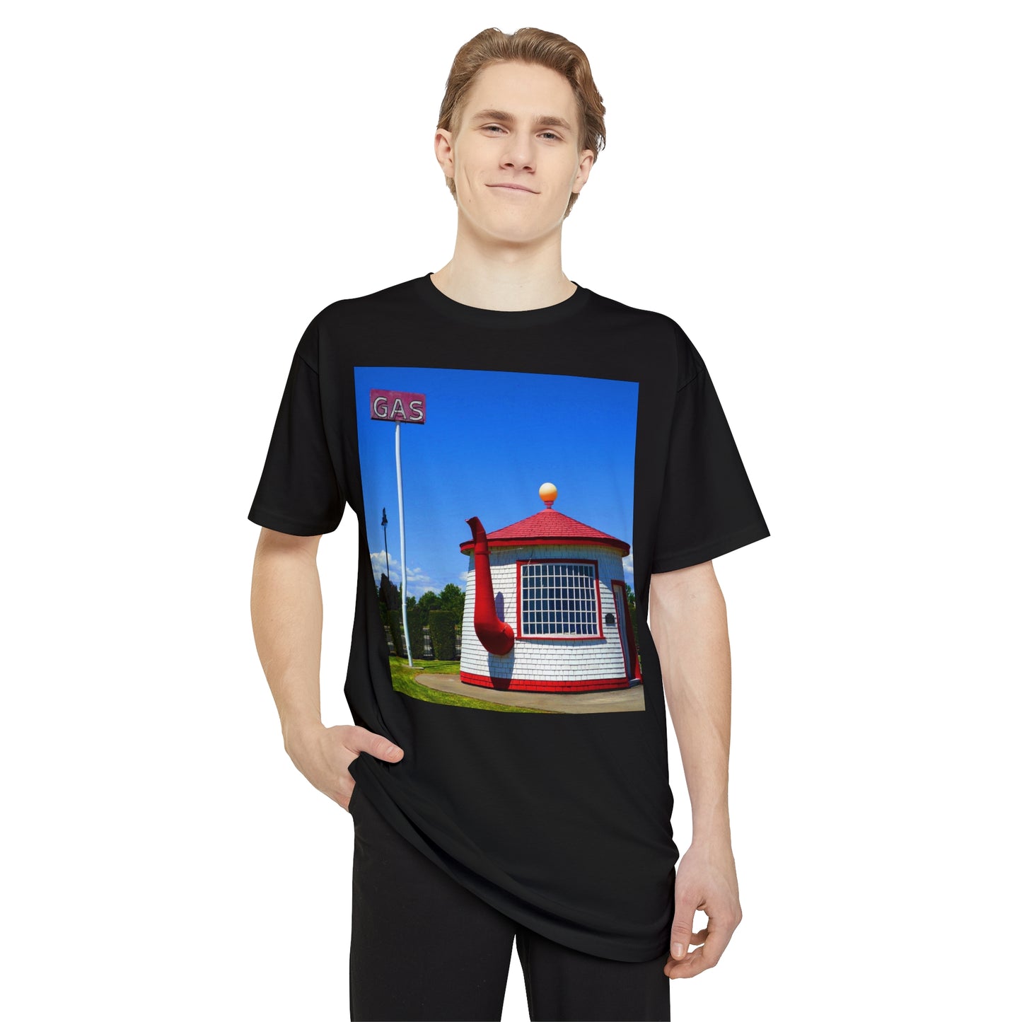 Historic Teapot Dome Service Station - Unisex Long Body Urban T-Shirt - Fry1Productions