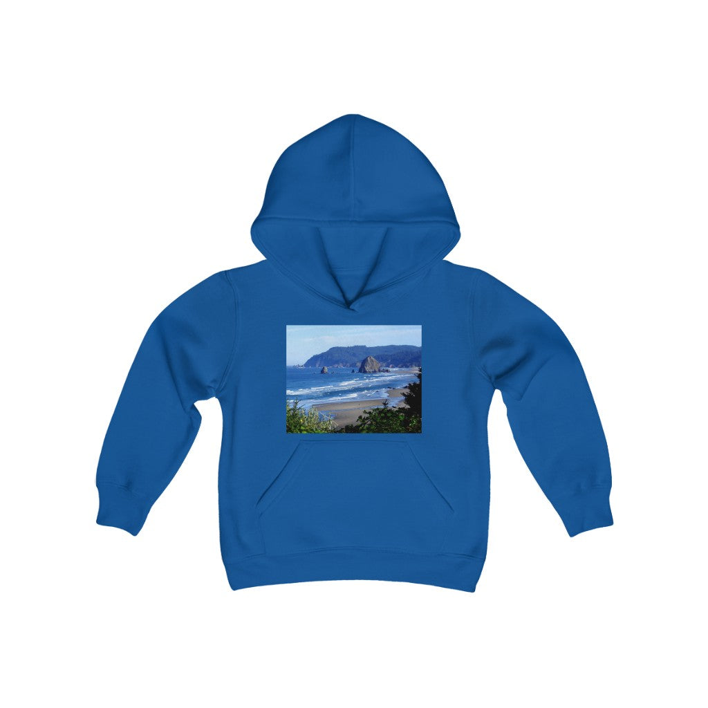 "Sea Stacks Triumph" - Youth Heavy Blend Hooded Sweatshirt - Fry1Productions