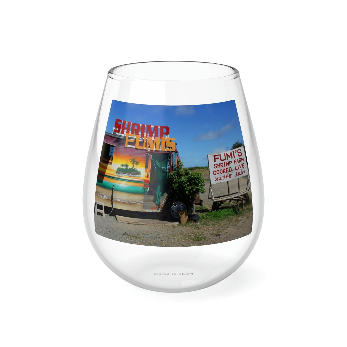 Kaulana Delights - Stemless Wine Glass, 11.75 oz - Fry1Productions