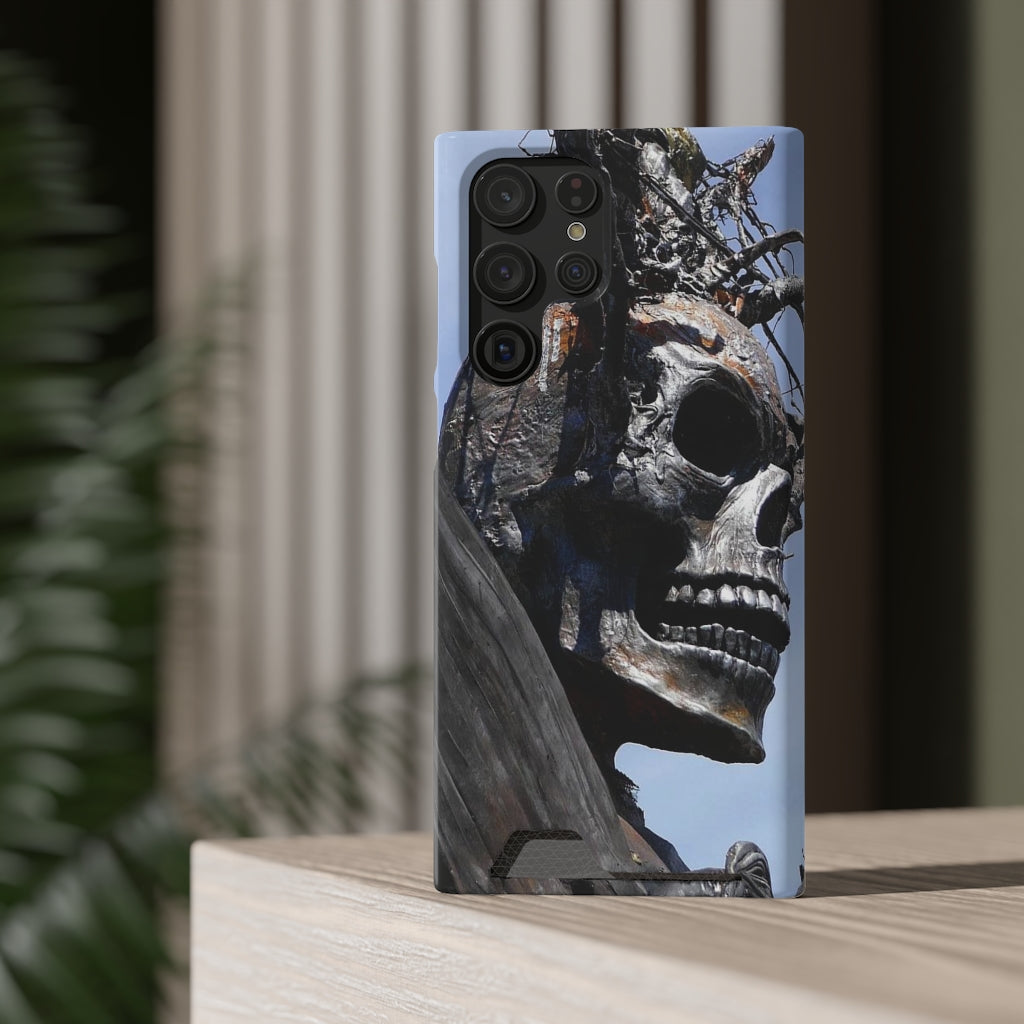 "Skull Warrior" - Galaxy S22 S21 & iPhone 13 Case With Card Holder - Fry1Productions