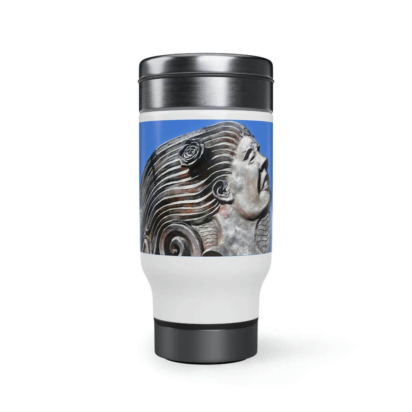 Nymph Beauty -Stainless Steel Travel Mug with Handle, 14oz - Fry1Productions