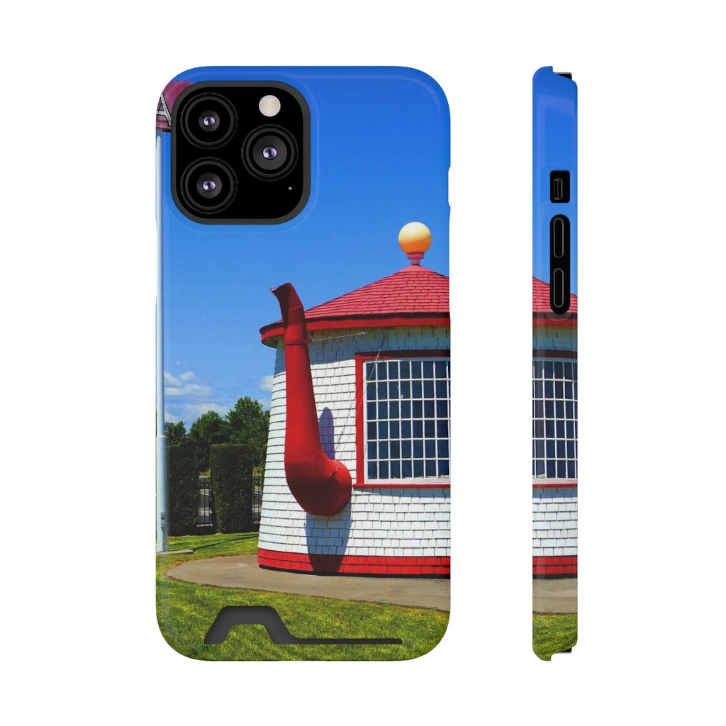 "Historic Teapot Dome Service Station" - Galaxy S22 S21 & iPhone 13 Case With Card Holder - Fry1Productions