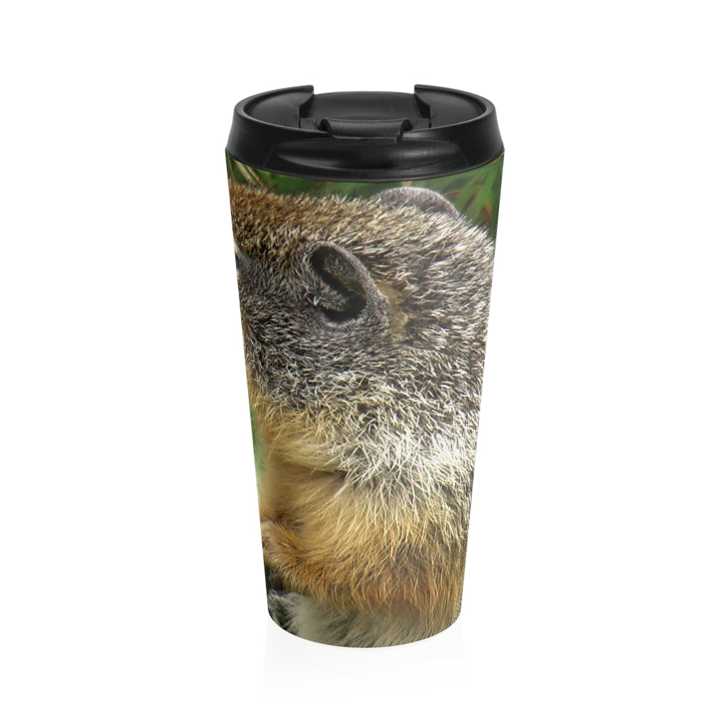 "Inquisitive Stare" - Stainless Steel Travel Mug 15 oz - Fry1Productions