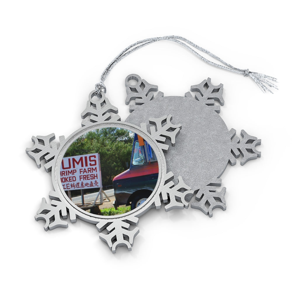 Aloha Keanu - Pewter Snowflake Ornament - Fry1Productions