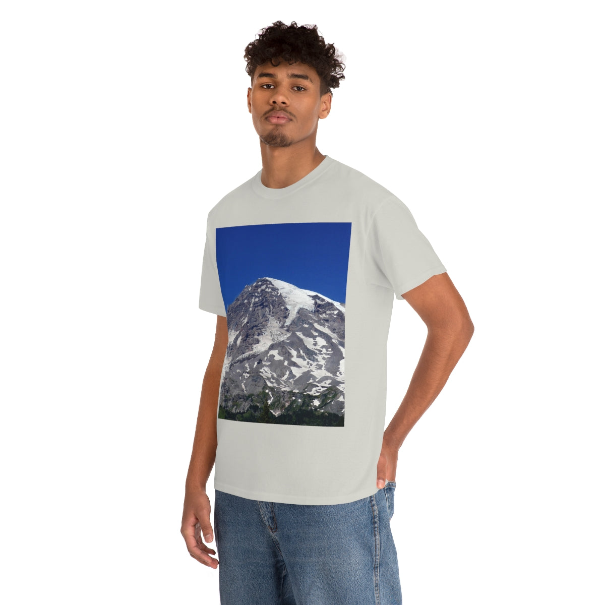 Majestic Mt. Rainier - Unisex Heavy Cotton Tee - Fry1Productions