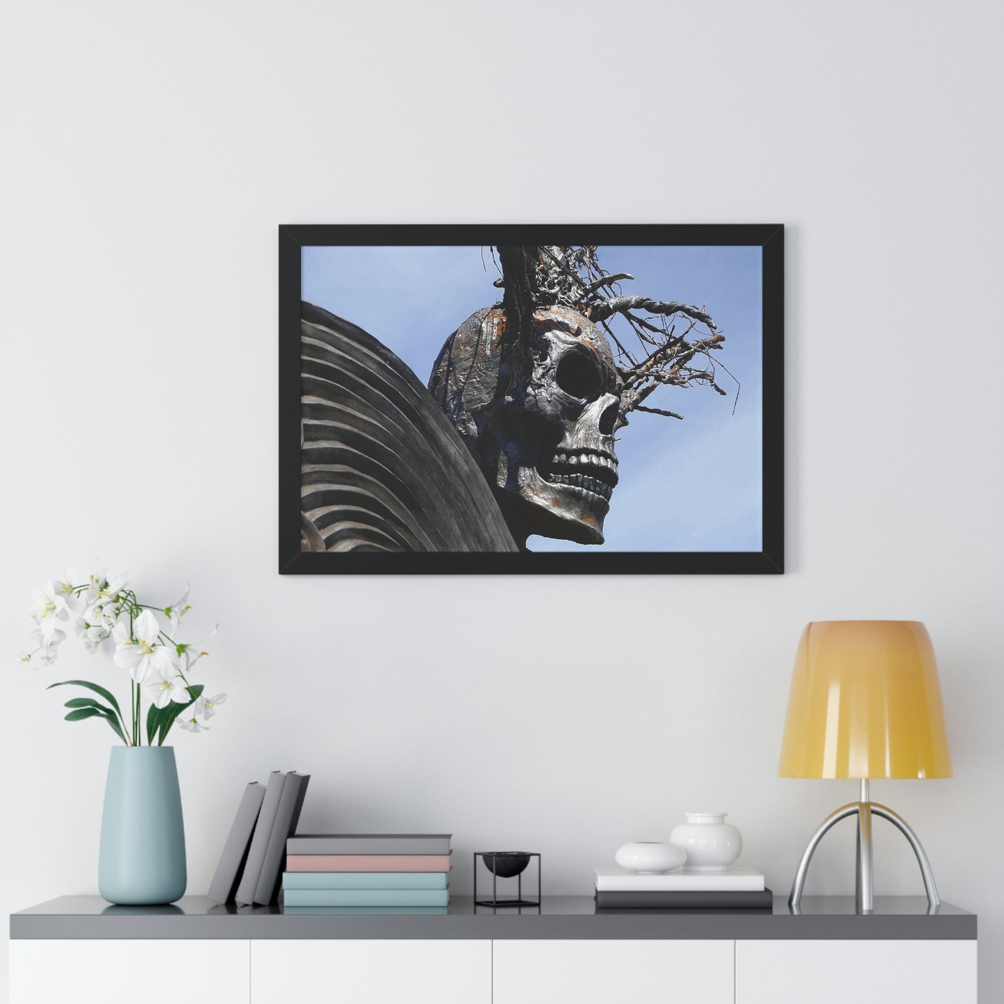 Skull Warrior - Framed Horizontal Poster - Fry1Productions