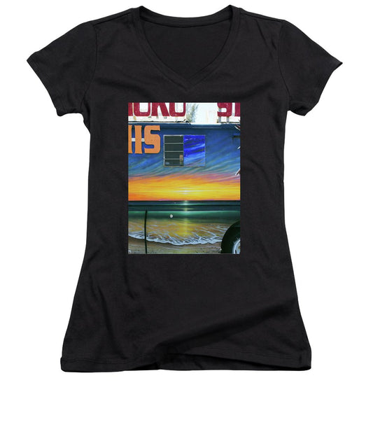 "Fumis Aloha" - Women's V-Neck - Fry1Productions