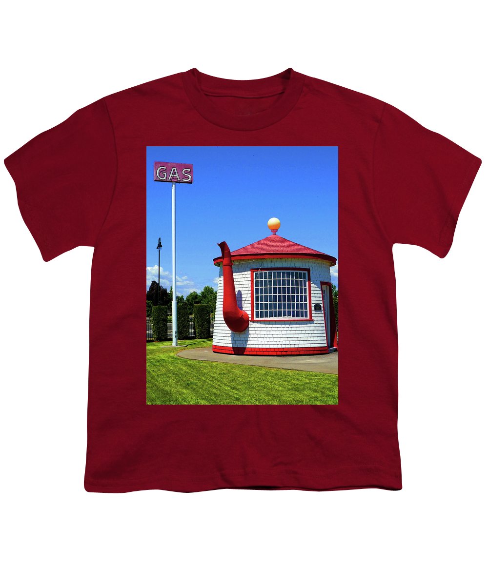 Historic Teapot Dome Service Station - Youth T-Shirt - Fry1Productions