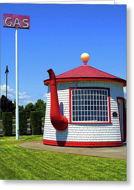 Historic Teapot Dome Service Station - Greeting Card - Fry1Productions