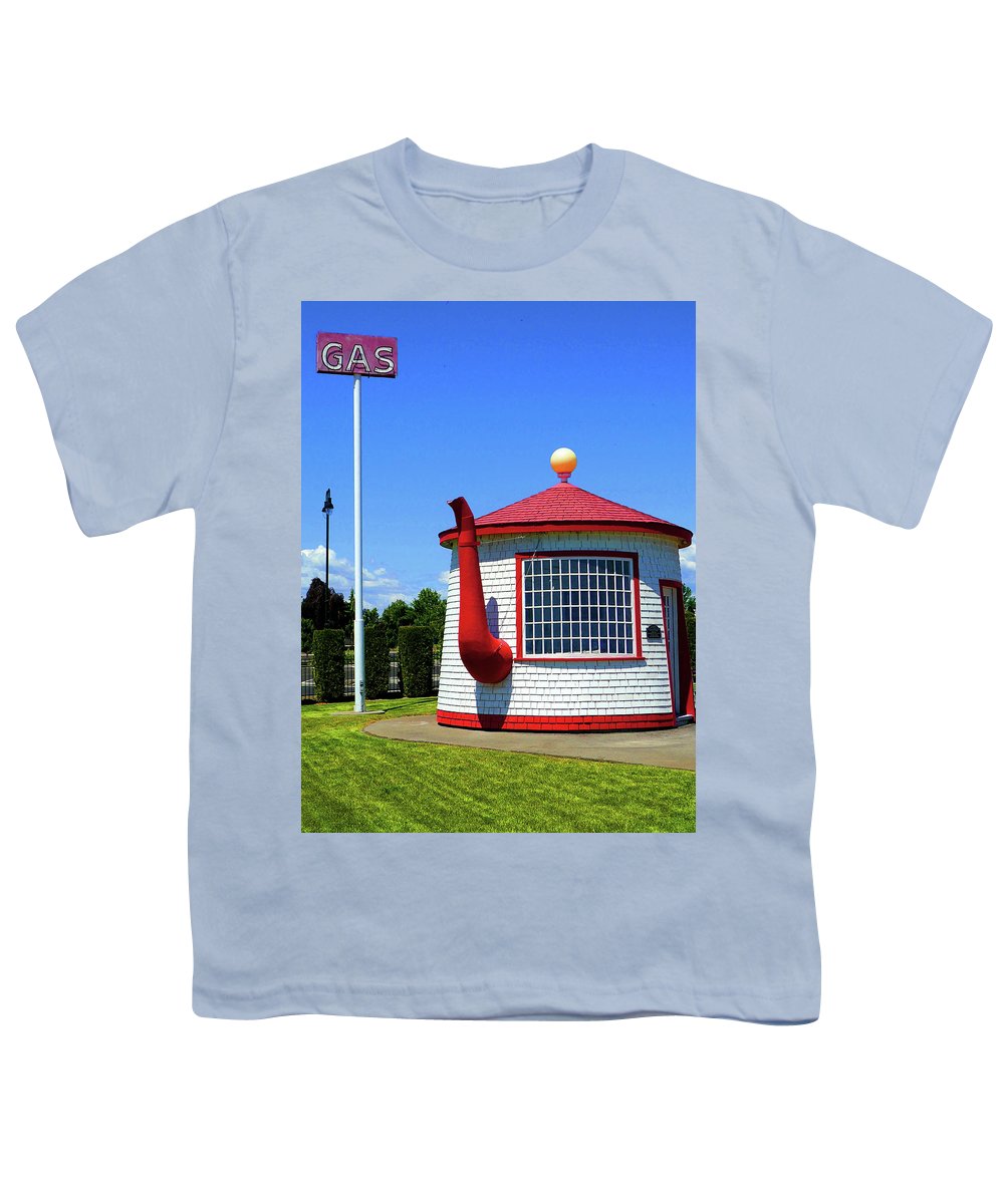 Historic Teapot Dome Service Station - Youth T-Shirt - Fry1Productions